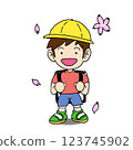 Boy entering elementary school 123745902