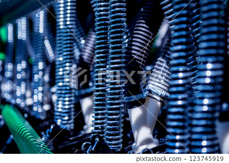 Modern agricultural machinery and equipment. Industrial details. Modern agricultural machinery and equipment. Industrial details. 123745919