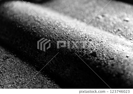 Gray metallic roof tiles background with light pattern. 123746023