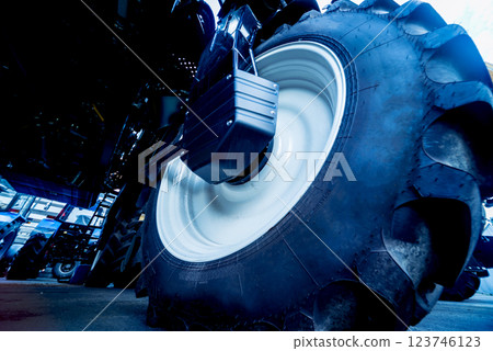 Modern agricultural machinery and equipment. Industrial details. Modern agricultural machinery and equipment. Industrial details. 123746123