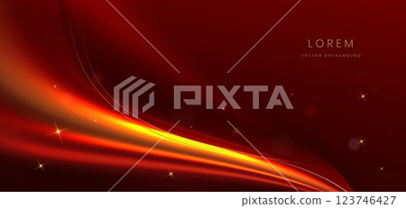 Luxury red background with red light rays and lighting effect sparkle. Luxury red background with red light rays and lighting effect sparkle. 123746427