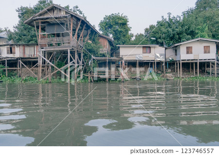 泰國城市景觀（河流） 123746557