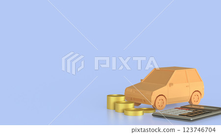 The Car and Calculator for Business concept 3d Rendering. The Car and Calculator for Business concept 3d Rendering. 123746704