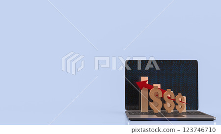 The Notebook and Dollar symbol for Business concept 3d Rendering. The Notebook and Dollar symbol for Business concept 3d Rendering. 123746710