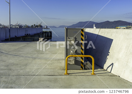 Tokuyama Port Floodgate Shunan City, Yamaguchi Prefecture 123746796