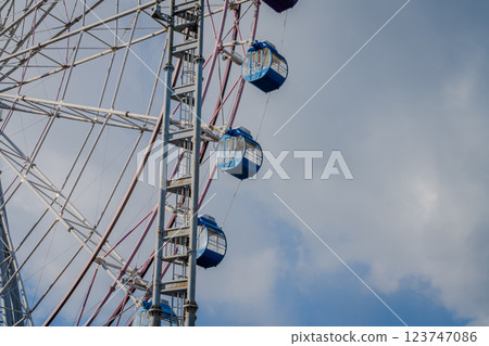 A landscape with a Ferris wheel A landscape with a Ferris wheel 123747086
