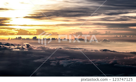 The rising sun over the sea of clouds The rising sun over the sea of clouds 123747125