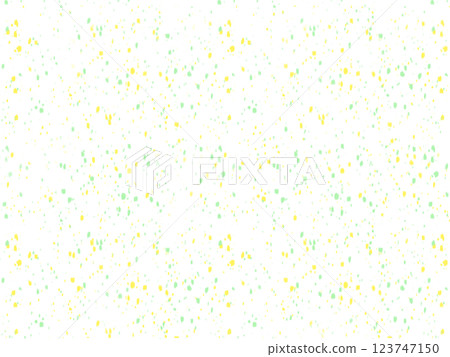 Yellow and green pointillist background that looks like ink splatter 123747150