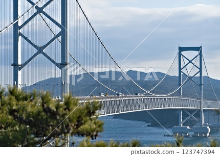 Naruto Bridge bathed in the morning sun 123747394