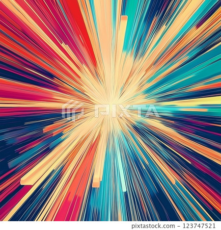 描繪復古色彩光芒的抽象藝術 描繪復古色彩光芒的抽象藝術 123747521