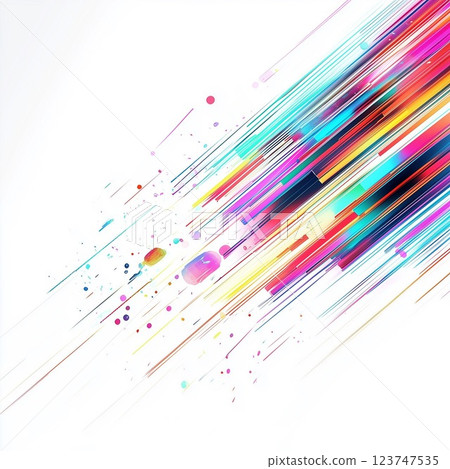 由彩色光跡和粒子構成的抽象藝術 123747535