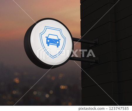 Business automobile insurance concept, 3D rendering Business automobile insurance concept, 3D rendering 123747585