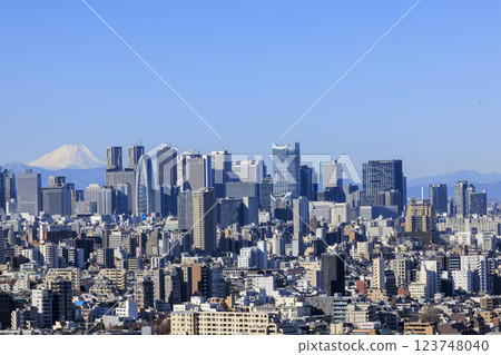 A collaboration between Mt. Fuji and the cityscape of Tokyo (Shinjuku) A collaboration between Mt. Fuji and the cityscape of Tokyo (Shinjuku) 123748040