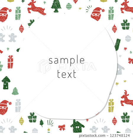 手繪聖誕主題框架 手繪聖誕主題框架 123748124