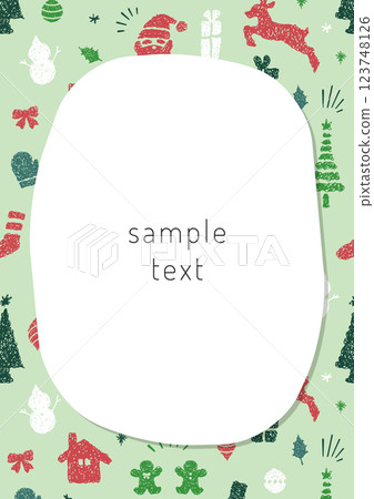 手繪聖誕主題框架 手繪聖誕主題框架 123748126