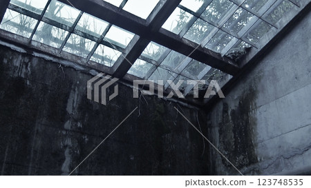 Abandoned underground passage, skylight 123748535
