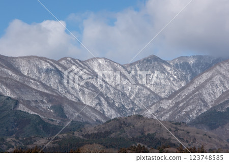 Snow-capped Nasu mountain range Snow-capped Nasu mountain range 123748585