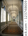 Beautiful arched passageway at the National Museum of Scotland 123748609