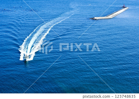 Ships sailing through the Naruto Strait 123748635