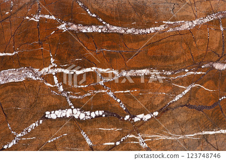 Excellent White Fire - marble background, texture in modern brown color for new interior project. 123748746