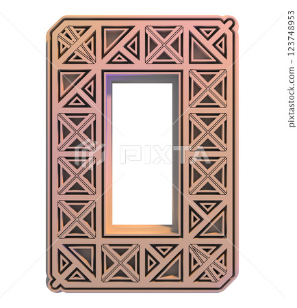 3D rendered illustration. Decorative pink letter. Art lettering. 3D rendered illustration. Decorative pink letter. Art lettering. 123748953