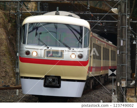 Seibu 10000 Series Red Arrow Classic passing through a tunnel Seibu 10000 Series Red Arrow Classic passing through a tunnel 123749002