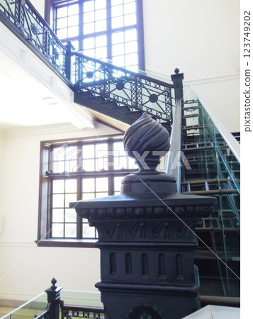 Scenery with retro stairs 123749202