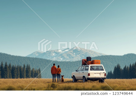 Couple Packing Their Car for an Adventure Trip 123749644