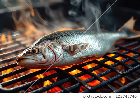 Mediterranean Fresh Catch Grilling Over Open Flames A Culinary Journey from Sea to Sizzle 123749746