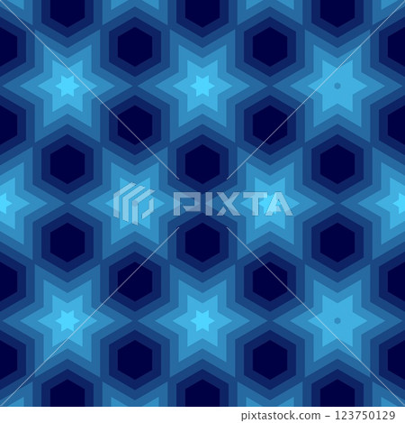 Abstract polygonal dark blue geometric patterns for technology related background. Science fiction fantasy art especially made for network, web, cyberspace, big data, artificial intelligence concept 123750129