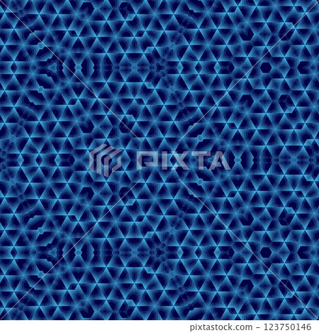 Abstract polygonal dark blue geometric patterns for technology related background. Science fiction fantasy art especially made for network, web, cyberspace, big data, artificial intelligence concept 123750146