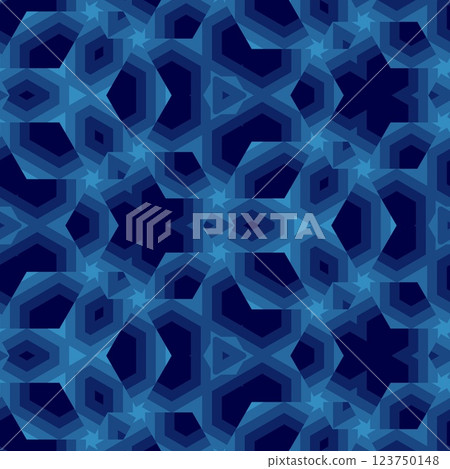 Abstract polygonal dark blue geometric patterns for technology related background. Science fiction fantasy art especially made for network, web, cyberspace, big data, artificial intelligence concept 123750148
