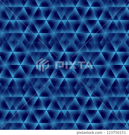 Abstract polygonal dark blue geometric patterns for technology related background. Science fiction fantasy art especially made for network, web, cyberspace, big data, artificial intelligence concept 123750151