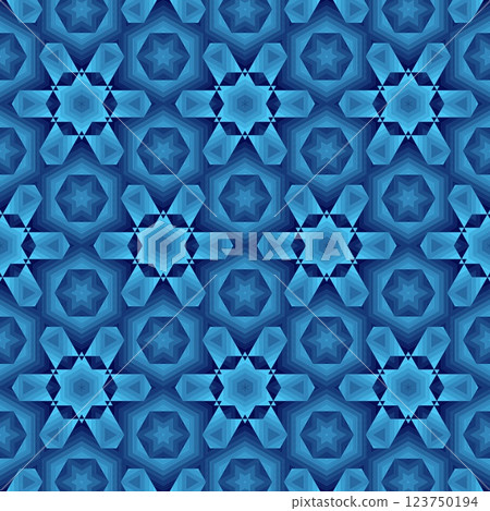 Abstract polygonal dark blue geometric patterns for technology related background. Science fiction fantasy art especially made for network, web, cyberspace, big data, artificial intelligence concept 123750194