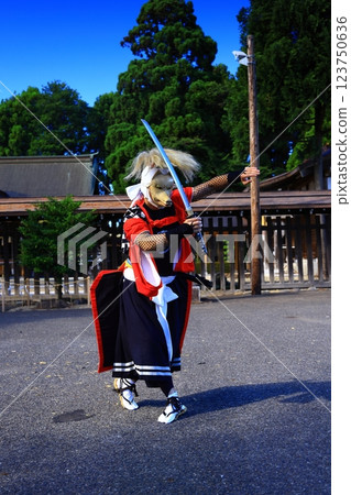 Iwate Prefecture Folk Performing Arts Performance: Onikenmai Iwate Prefecture Folk Performing Arts Performance: Onikenmai 123750636