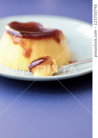 用吉利丁凝固的蛋奶布丁 用吉利丁凝固的蛋奶布丁 123750748