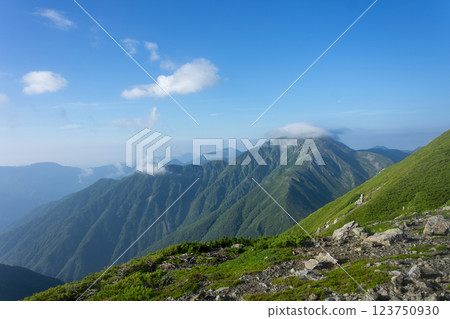 夏季登山南阿爾卑斯山風景 123750930