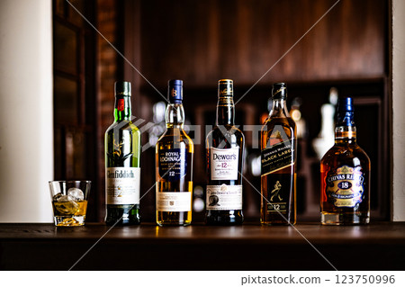 威士忌形象酒吧蘇格蘭威士忌單一麥芽混合陳年酒精西式酒 123750996