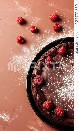 Chocolate cake sweet baked cake copy space background 123751220