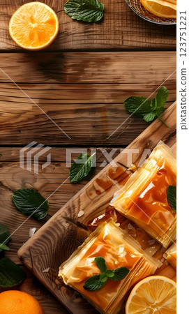 Martabak fried flat bread, leek and meat Indonesian street food 123751221