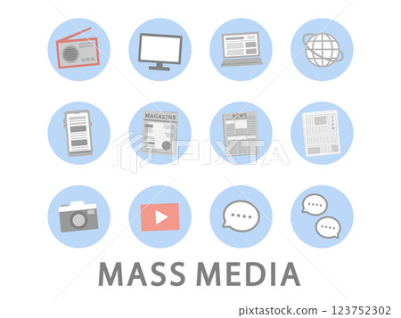 Mass media icon illustration 123752302