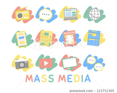Mass media icon illustration 123752305