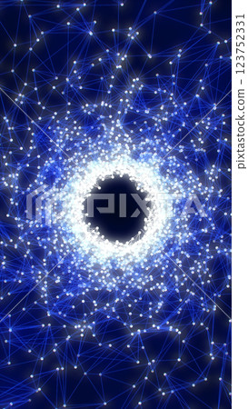 A surreal abstract background with soft glowing purple particles forming a misty wave. Dreamy, elegant, and futuristic 123752331