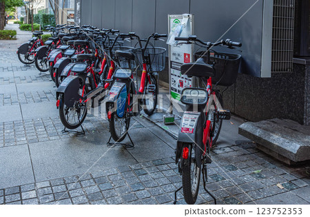 Bicycle rental at Tokyo Sankei Building Bicycle rental at Tokyo Sankei Building 123752353