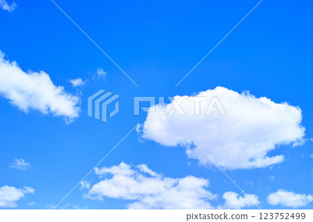 藍色的天空和雲圖像 123752499