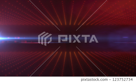 Abstract futuristic grid with red glowing points and golden light source, depicting digital technology and data visualization concepts Abstract futuristic grid with red glowing points and golden light source, depicting digital technology and data visualization concepts 123752734