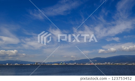 Landscape seen from the sea Landscape seen from the sea 123753452