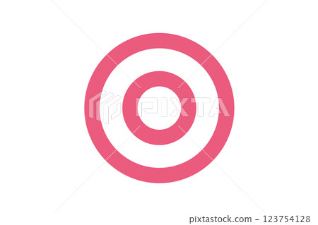 Simple pink double circle vector illustration Simple pink double circle vector illustration 123754128