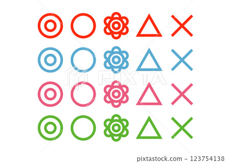 彩色圓角三角形 x 集 彩色圓角三角形 x 集 123754138