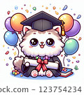 Cute cat birthday cake 123754234